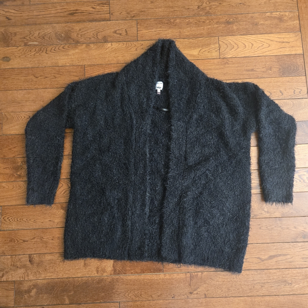 💫 5/$15 - John + Jen x Indigo: Dark Blue Fuzzy Cardigan in Women's Size S/M